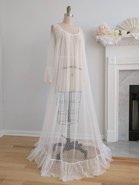 Bridal Nightgown With Long Sleeves Long Boho Wedding Bridesmaid Wedding Bohemian Honeymoon Valentine S Day Size S 2xl
