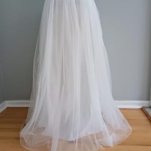 Bridal SKIRT - White Tulle Long Wedding Skirt, Bohemian, Boho Skirt, Wedding, Bridesmaid, Size S-L