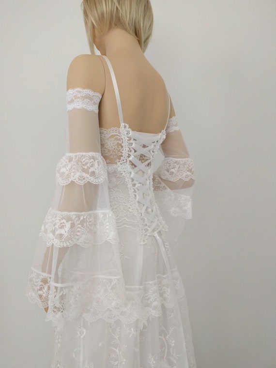 detachable lace sleeves for wedding dress