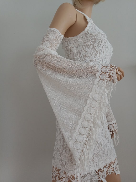 White Lace Sleeves 