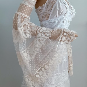 Bridal Ivory Lace Tulle Removable Sleeves - Off Shoulder Boho Wedding Sleeves, Ivory Lace Sleeves, Gloves, Sleeves For Her, Gift For Her