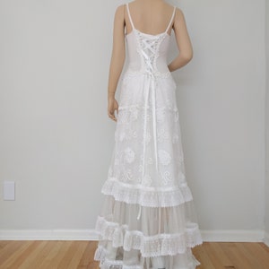 Wedding Boho Dress, White Lace/Tulle Wedding Dress, Bridesmaid Dress, Bridal Gown White Dress, Bohemian Wedding Dress, Prom Dress