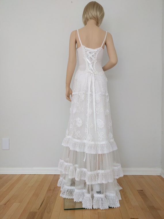 Wedding Boho Dress, White Lace/tulle Wedding Dress, Bridesmaid Dress,  Bridal Gown White Dress, Bohemian Wedding Dress, Prom Dress - Etsy