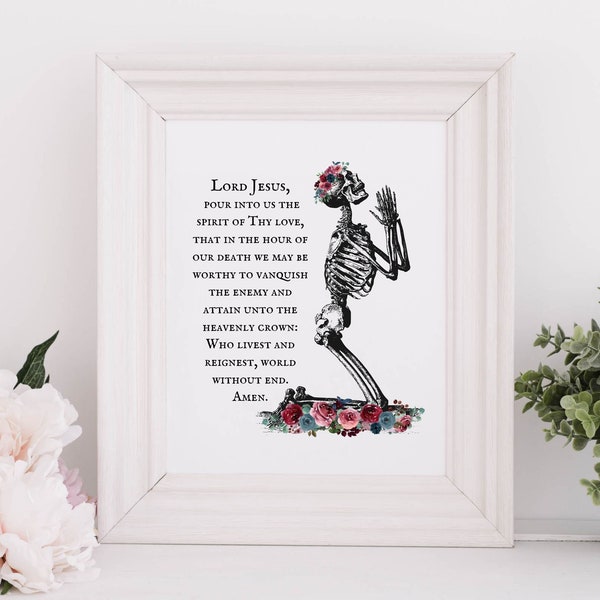 MEMENTO MORI Printable Catholic Prayer Wall Art Halloween Printables All Saints Day Catholic Gifts  Memento Mori CATHOLIC All Souls Day