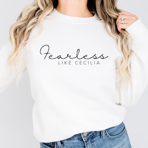 St Cecilia Catholic Shirt, Fearless Like Cecilia, Saint Cecilia, Catholic Apparel, Confirmation Gift, Catholic Gifts for Women, Patron Saint