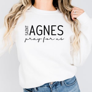 St Agnes Catholic Shirt, Saint Agnes Pray for Us Shirt, Confirmation Gift, Gift for Catholic Women, Catholic Saint T Shirt
