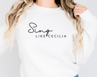 St Cecilia Catholic Shirt, Sing Like Cecilia, Catholic Apparel, Confirmation Gift, Patron Saint Gift, Catholic Gift, Catholic Sweater