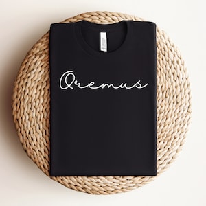 Oremus Catholic T Shirt Latin Mass Shirt Let Us Pray Catholic Minimalist Gift for Traditional Catholic Confirmation Gift Christian Tshirt