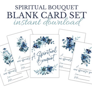 Set stampabile bouquet spirituale, biglietti di preghiera cattolici vuoti, offrilo, biglietto di auguri cattolico, pregare per te, biglietti di incoraggiamento