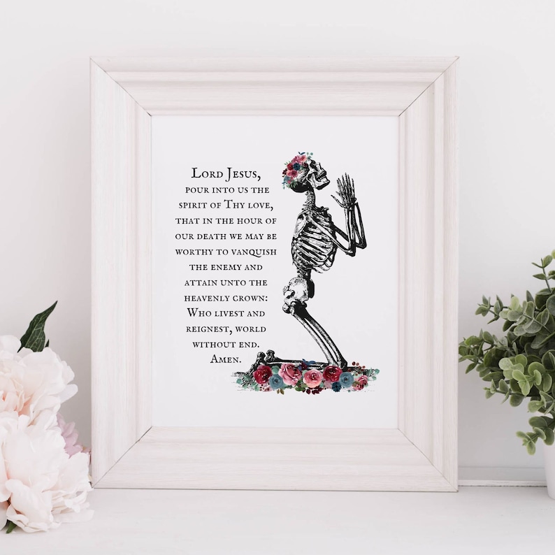 MEMENTO MORI Printable Catholic Prayer Wall Art Halloween - Etsy