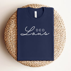 Laus Deo Catholic T Shirt Latin Mass Shirt Praise God Catholic Minimalist Gift for Traditional Catholic Confirmation Gift Christian Tshirt