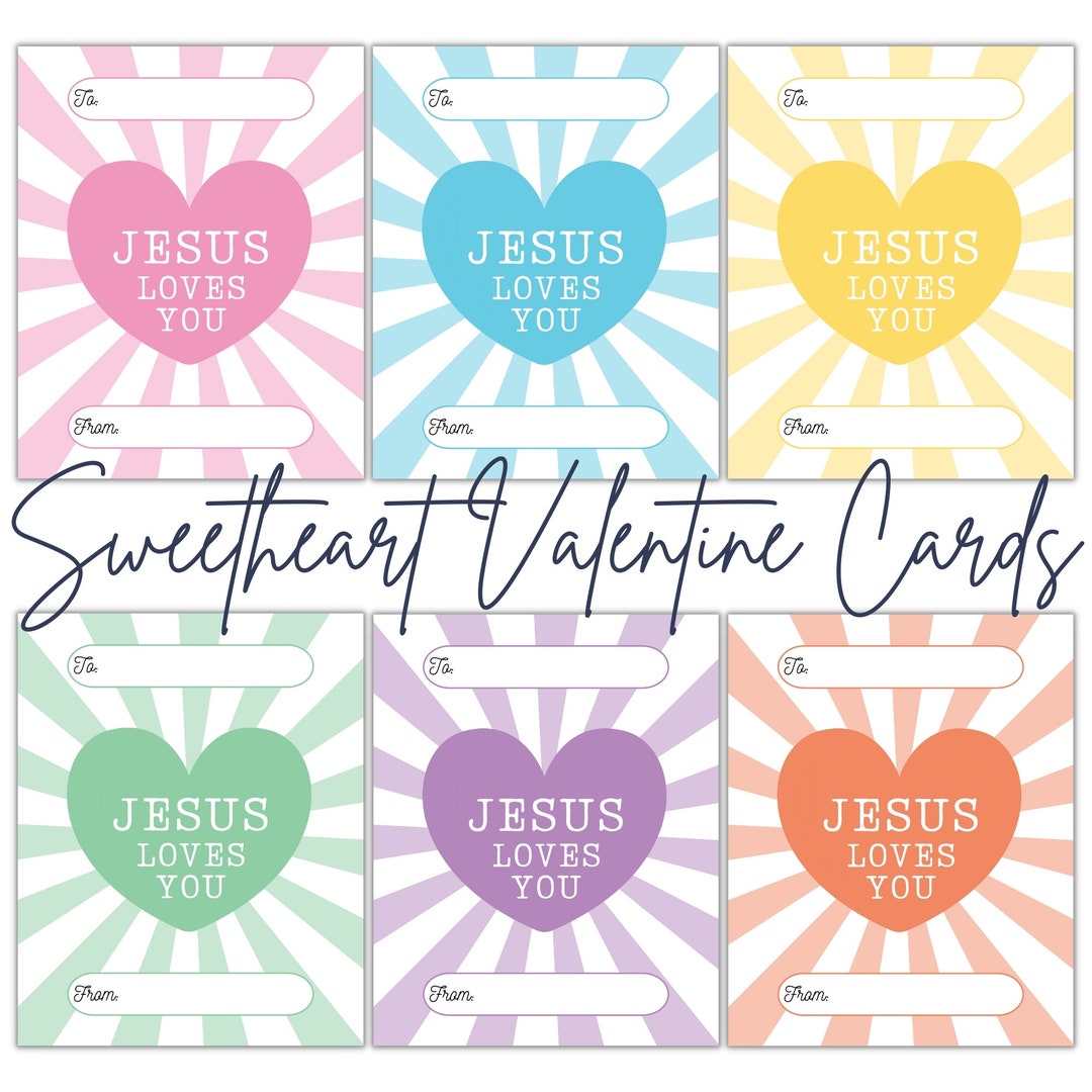 Jesus Loves You Valentines Day Printable Cards Candy Hearts Valentine ...