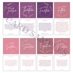 Catholic Advent Calendar Printable Scripture Cards Nativity Advent ...
