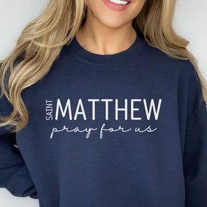 St Matthew Catholic Shirt, Saint Matthew Pray for Us Shirt, Confirmation Gift, Gift for Catholic Women, Catholic Saint T Shirt
