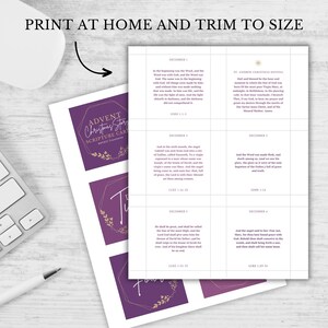 Catholic Advent Calendar Printable Scripture Cards Nativity Advent ...