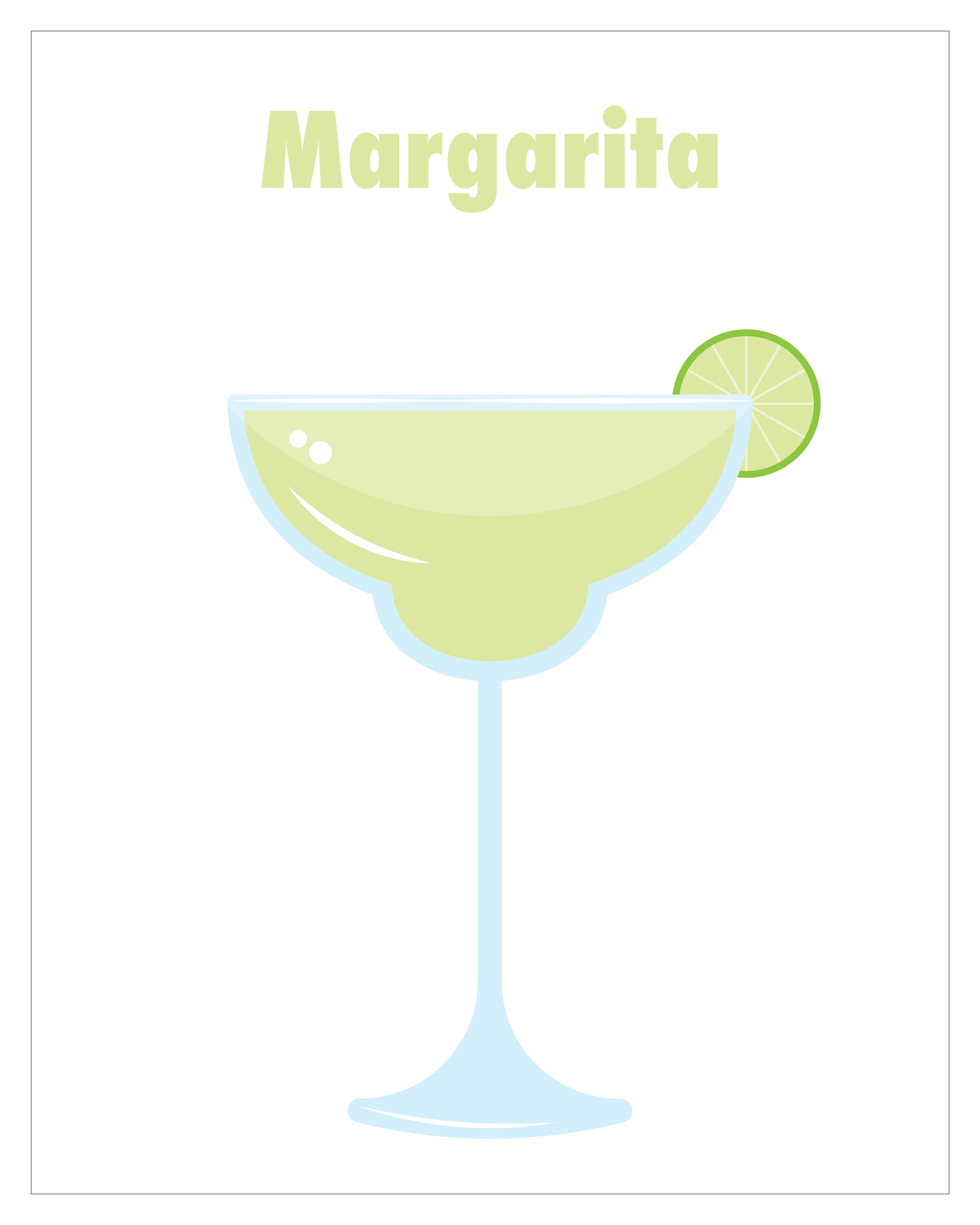 Margarita Cocktail Poster Digital Download Etsy