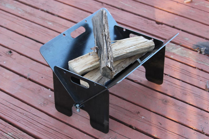 Minimalist Modern Fire Pit Wedge Style Flat Pack Collapsible Image 0
