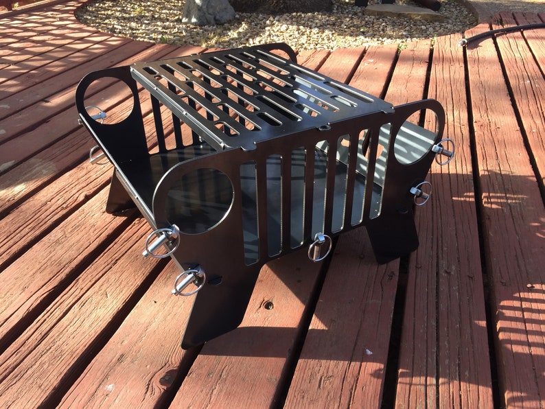 Free Shipping Jeep Fire Pit Grill Collapsible and Portable Etsy