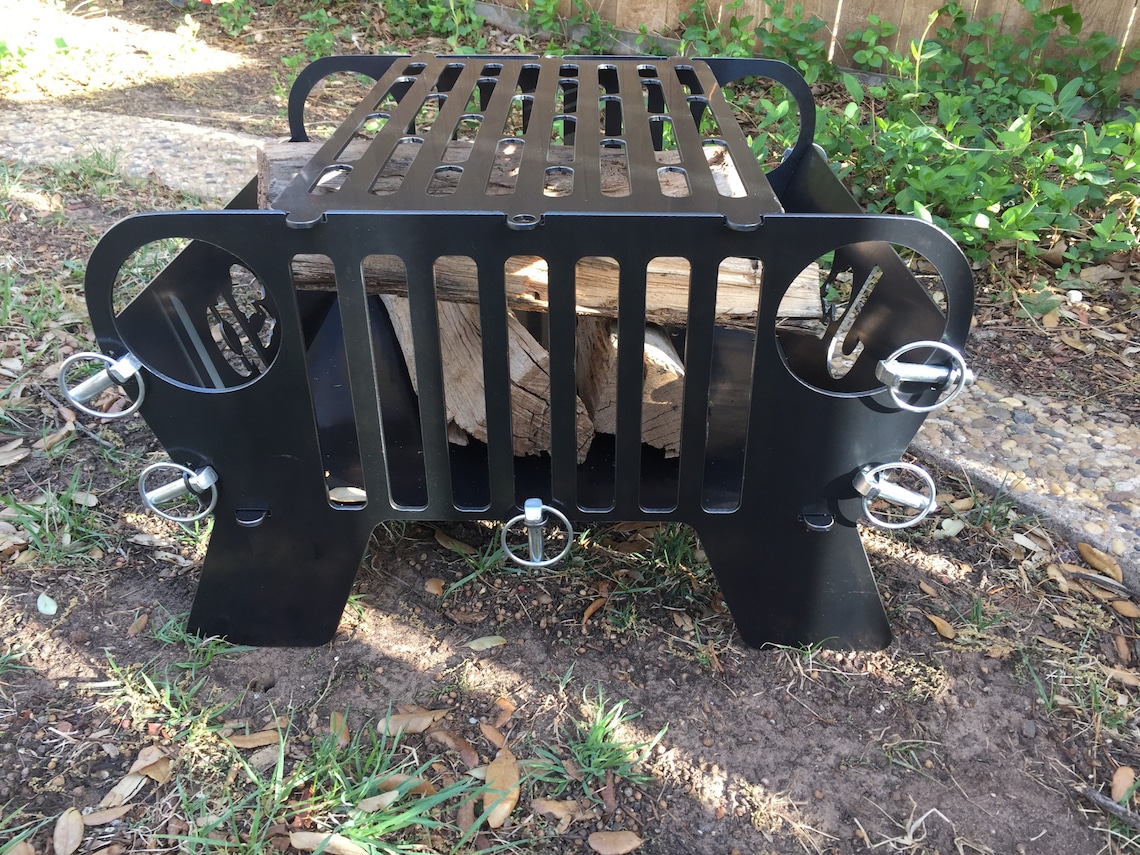 Free Shipping Jeep Fire Pit Grill Collapsible and Portable Etsy