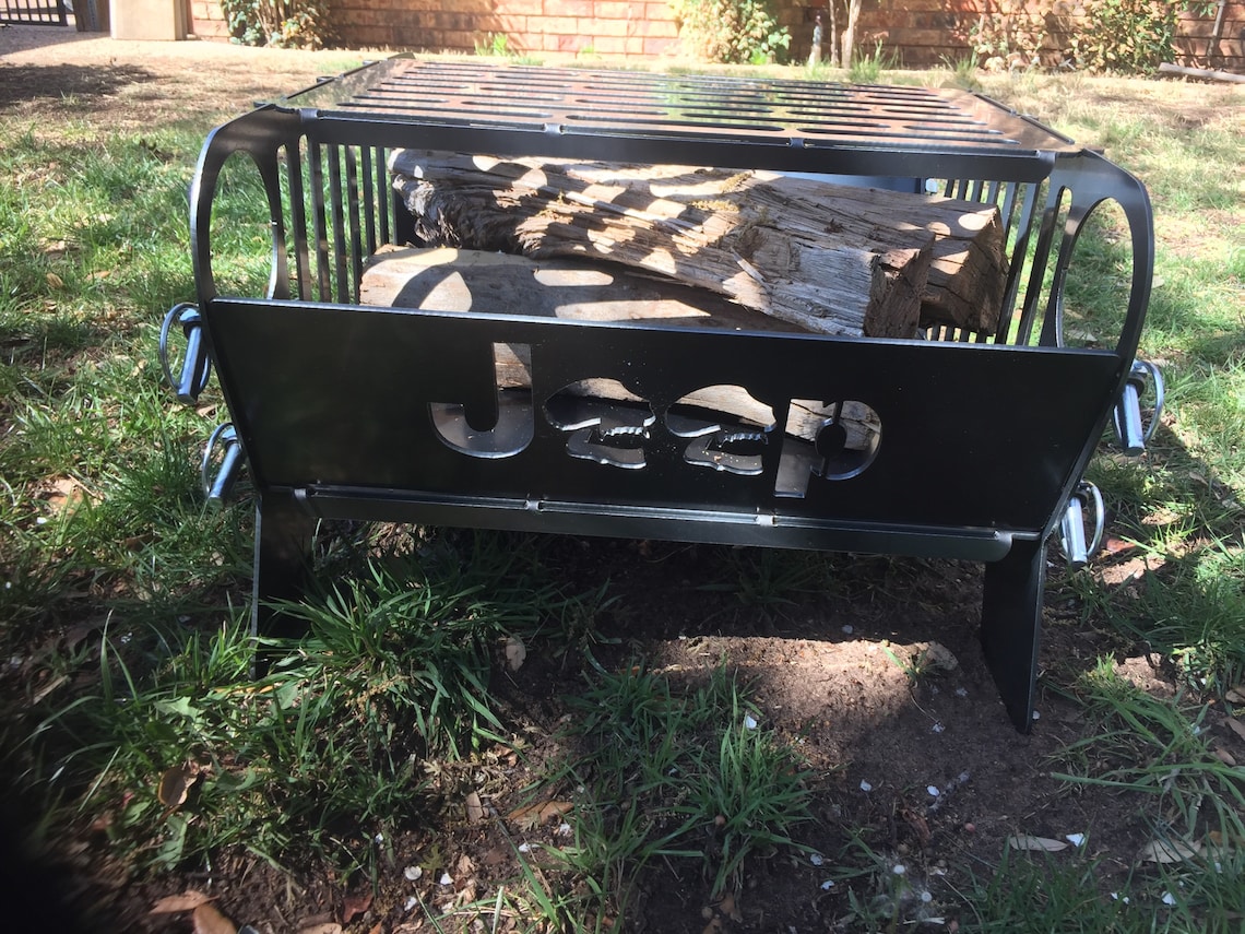 Free Shipping Jeep Fire Pit Grill Collapsible and Portable Etsy