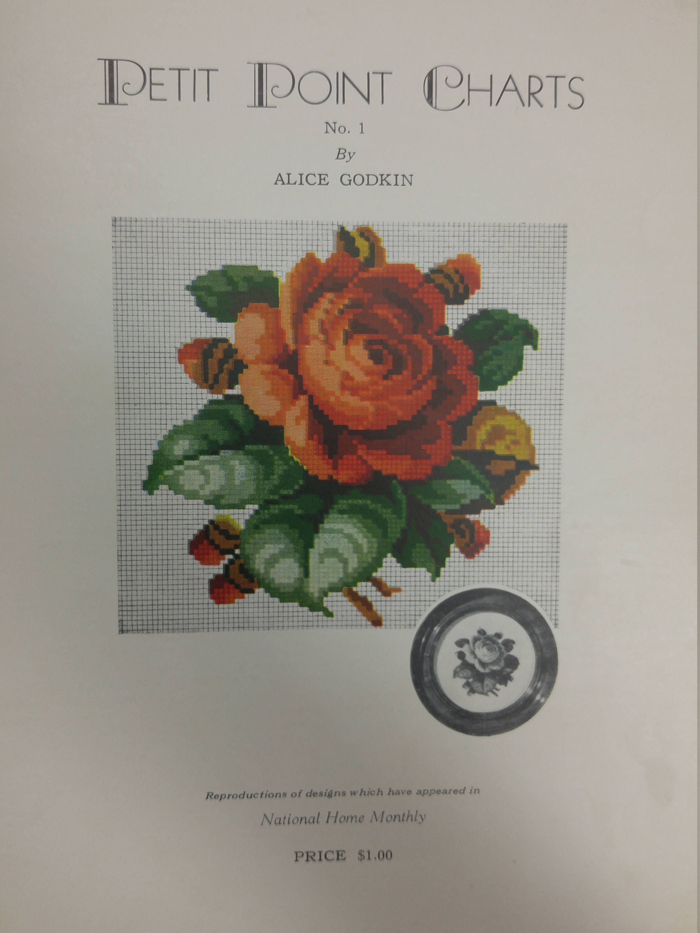 Alice Godkin Petit Point Charts No. 1 Vintage Needlepoint Etsy