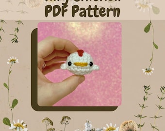 CROCHET PATTERN | Tiny Chicken Amigurumi Digital PDF Pattern