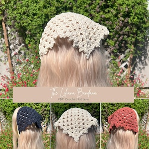 The Liliana Bandana PDF Pattern | Crochet Kerchief Downloadable Instructions