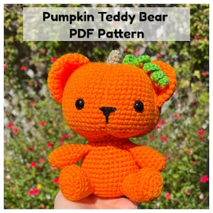 Pumpkin Bear Amigurumi DIGITAL PDF PATTERN