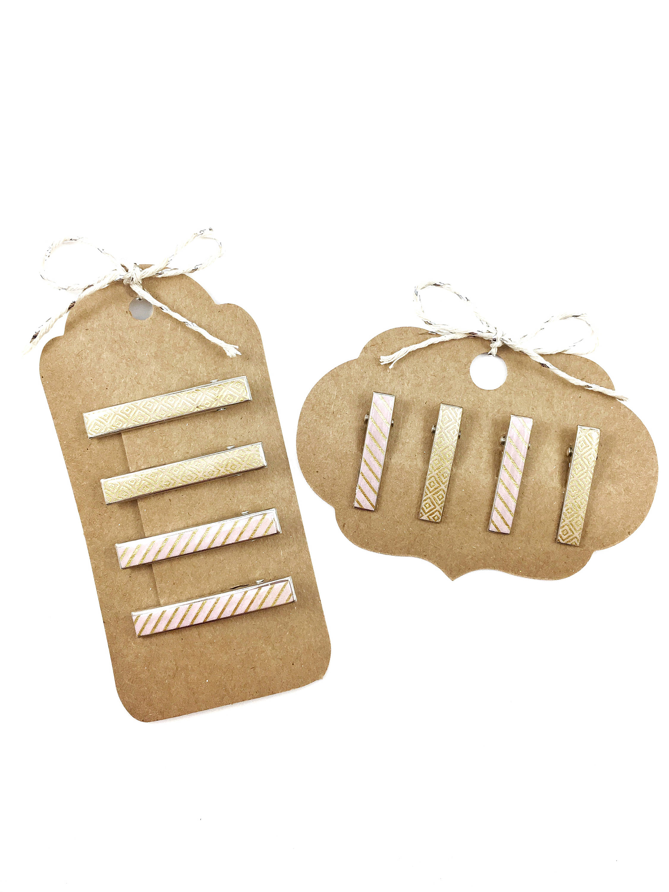 Blush and Gold Hair Clips Set of 4 Alligator Clips Etsy