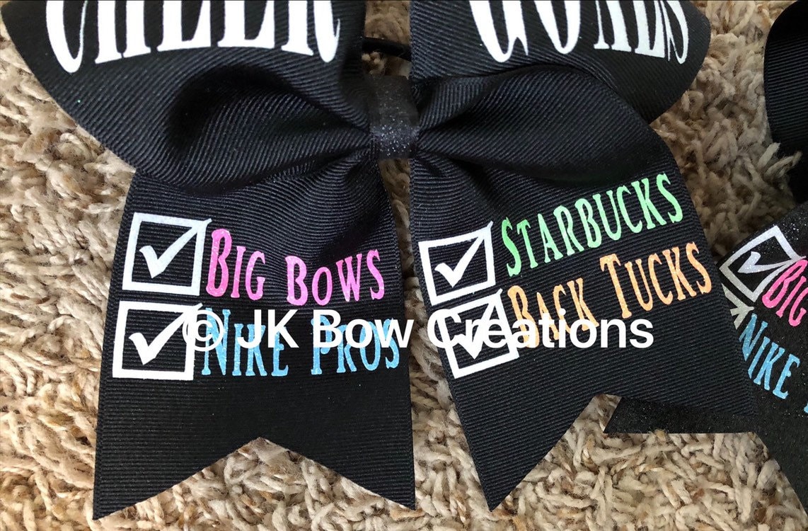 Cheer Goals Bow Cheer Bow Cheerleading Gift Starbucks Back Tucks