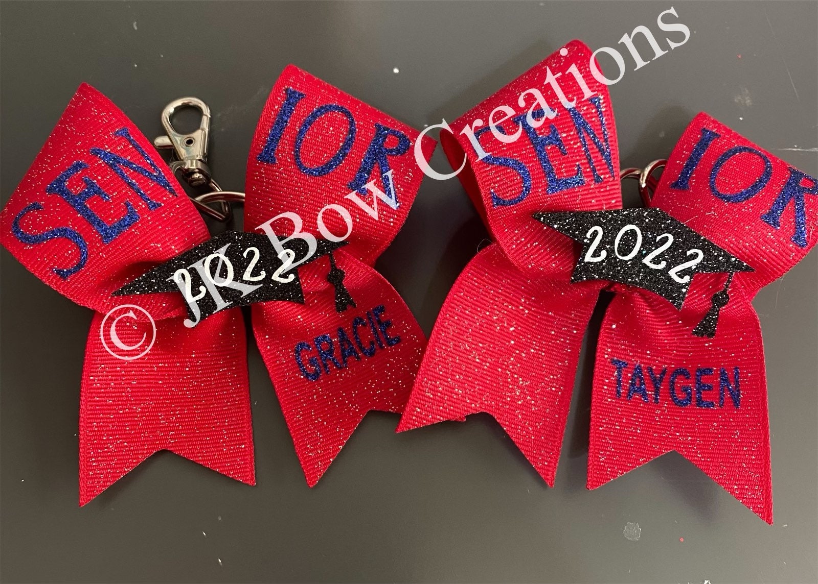 Senior keychain bow - Senior gift - Senior - graduation gift- graduation keychain
