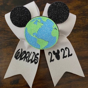 Worlds keychain bow - Worlds keychain - Worlds gift - Cheer gifts - Cheerleading gift - Worlds team gift - Cheer bows