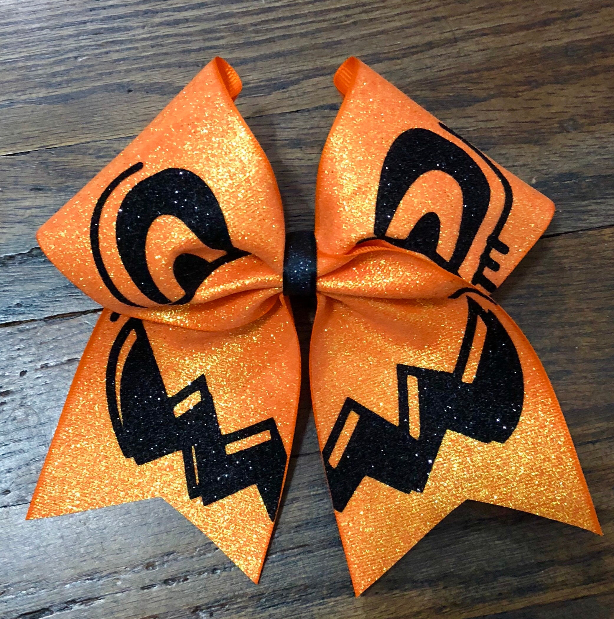 Halloween cheer bow Halloween bow Jack O latern bow cheerleading