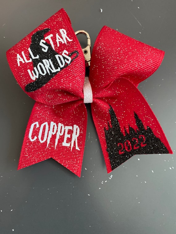 All Star Worlds KeyChain -All Star Worlds bow - All Star Keychain - Worlds Keychain - Worlds Bow - Cheer Gift - Team Gift