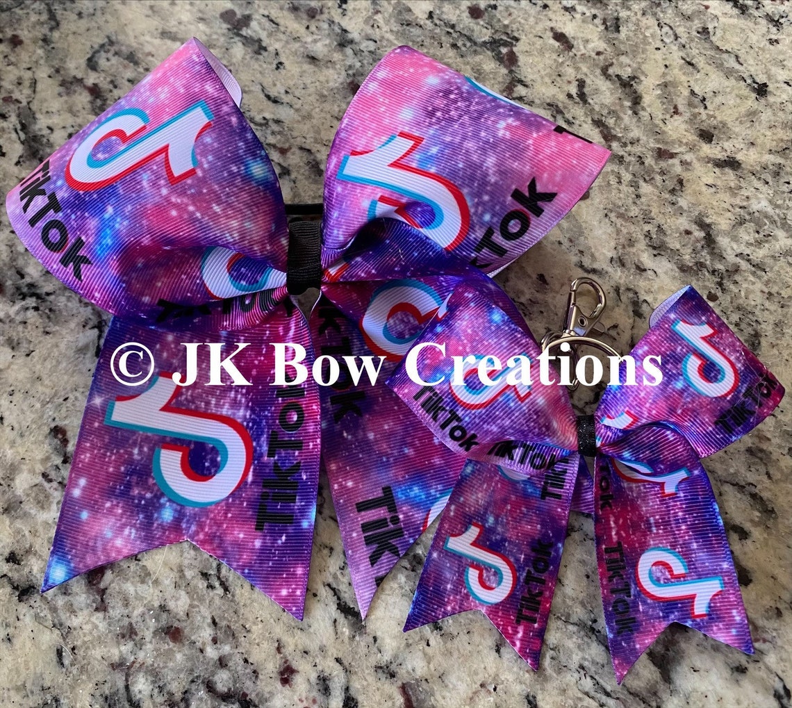 Tik tok bow TikTok bow Tik tok cheer bow Cheer gifts Etsy