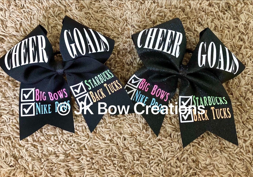 Cheer Goals Bow Cheer Bow Cheerleading Gift Starbucks Back Tucks