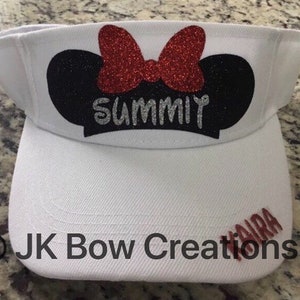 Summit visor - Summit gift - Cheerleading gift - D2 Summit gifts - Minnie ears - Summit bows - Summit hat - Custom visor