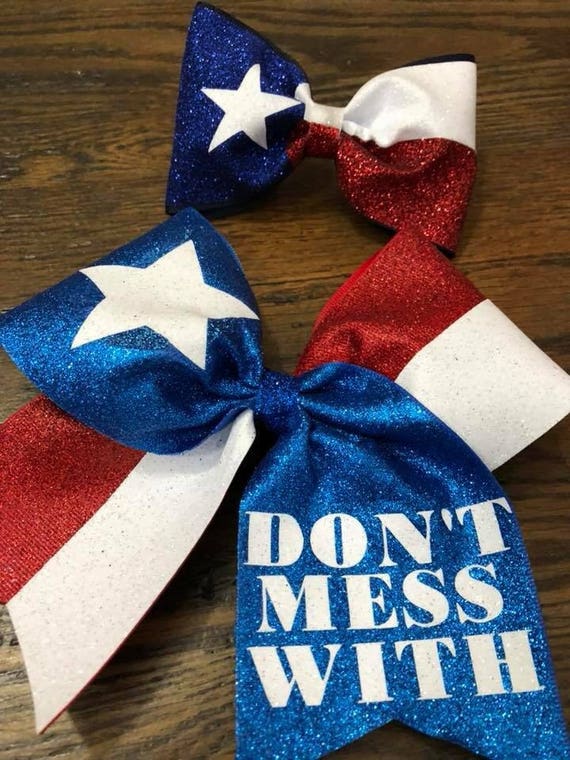 Texas Cheer Bow - Texas Bow - Cheerleading Gifts - Don't Mess With Texas - Cheer Bow - State Flag Cheer Bow - Flag Cheer Bow