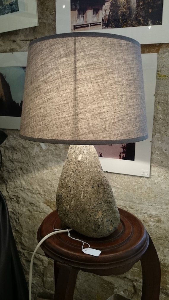 River Rock Lamp Etsy