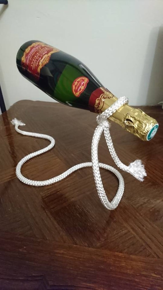 Magic Floating Rope Shape Wine Champagne Bottle Holder Stand Rack Illusion Gift Lasso Magic Floating