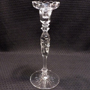 Sparkling Vintage Rogaska, Signed Crystal 10&quot; Tall &quot;Stratford (Cut Giftware)&quot; Pedestal Candlestick