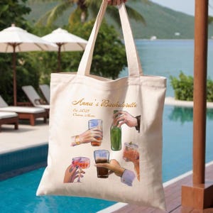 Cancun Wedding Tote Bag Custom - Mexico Destination Wedding Gift Tote Bags For Guests - Cabo Wedding - Mexico Bridesmaids Gift Bags Unique