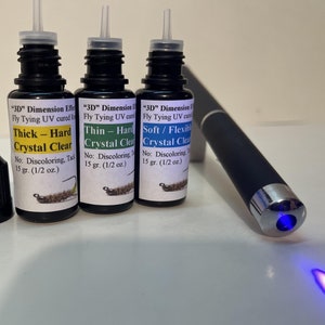 Fliegenbinden aus Harz & UV Licht Laser Pen
