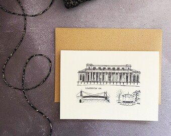 Leamington Spa Landmark Greeting Card // Pump Rooms Card // Bandstand Card // Warwickshire Greeting Card // Spa Town Illustration