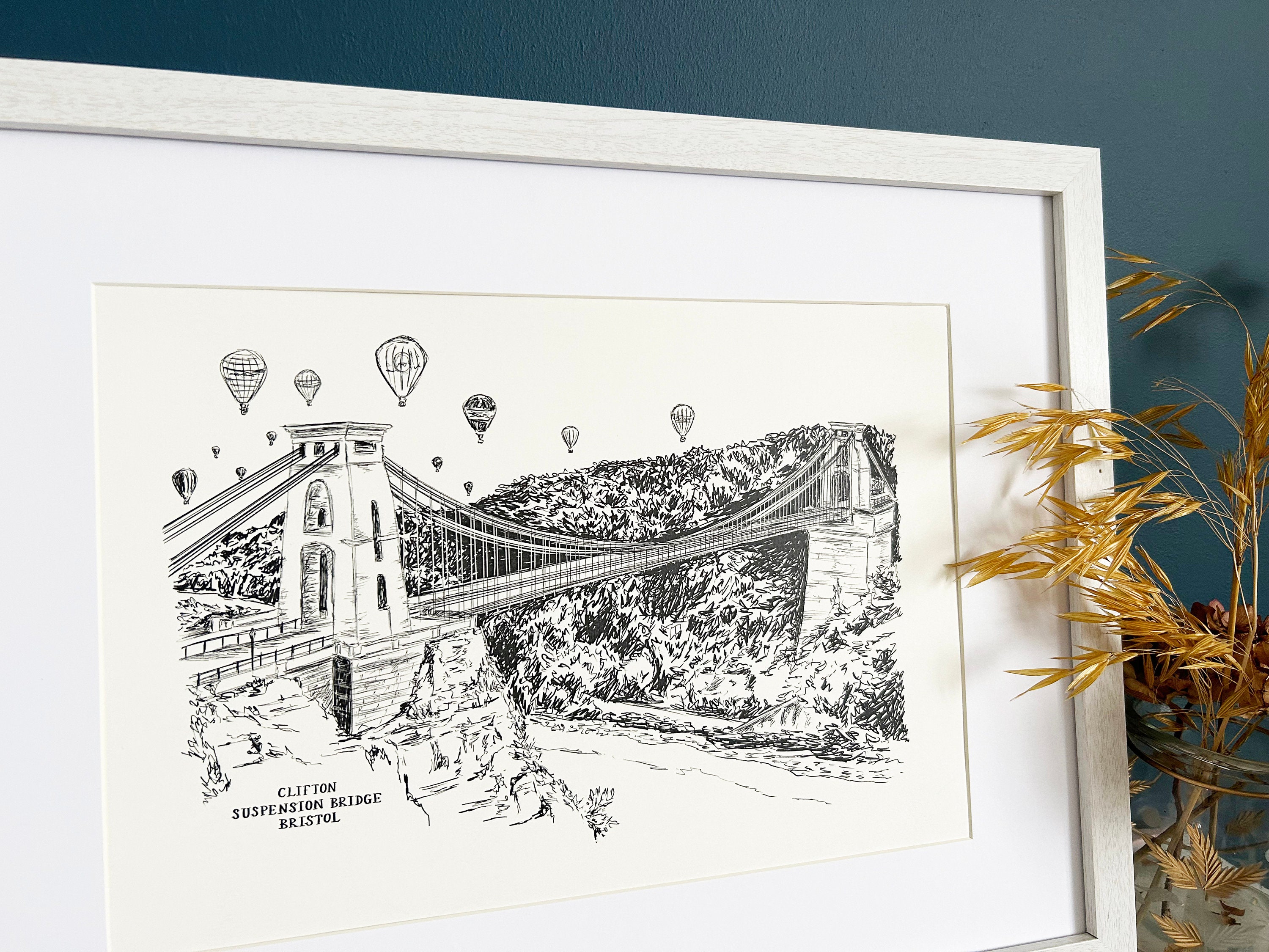 Clifton Suspension Bridge Bristol Print // A4 Foiled Bristol