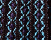 Vintage Roll of Aero Dress Making Braid, Blue Zig-Zag Pattern, 5 Metre Length width 1cm