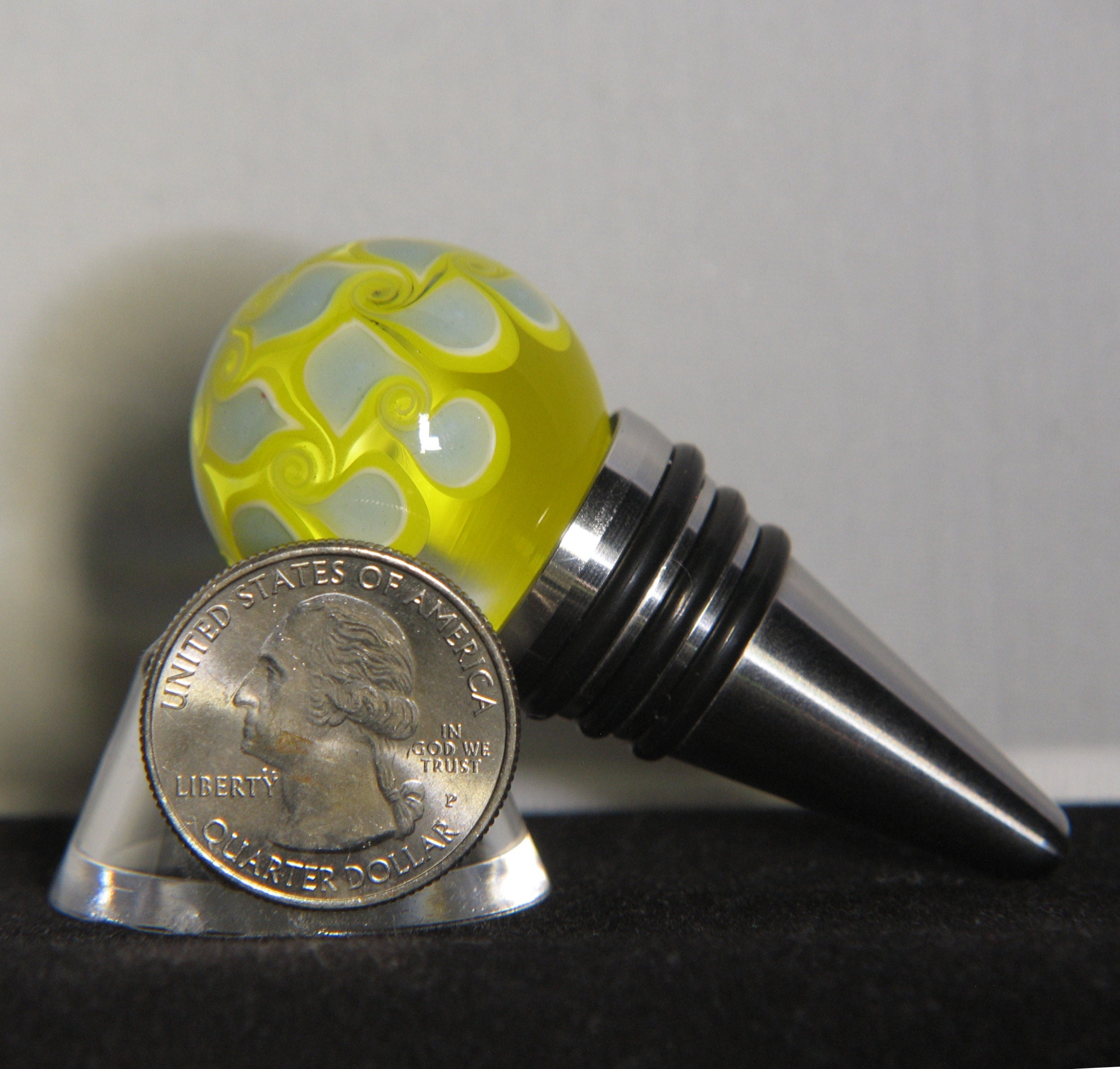 Handmade art glass wine bottle stopper wedding gift wine Etsy