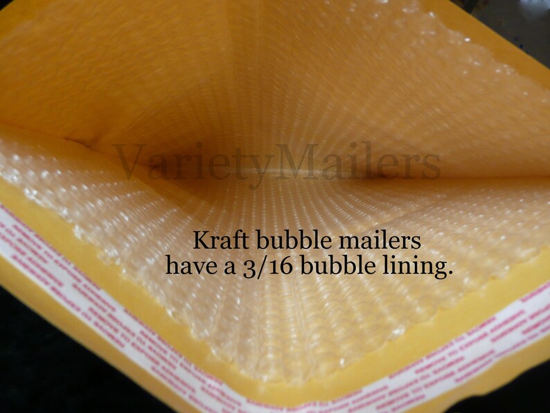 12 Kraft Bubble Envelope Combo ~ 2 Large Sizes ~ Self-Sealing Padded Mailers ~ Made in the USA