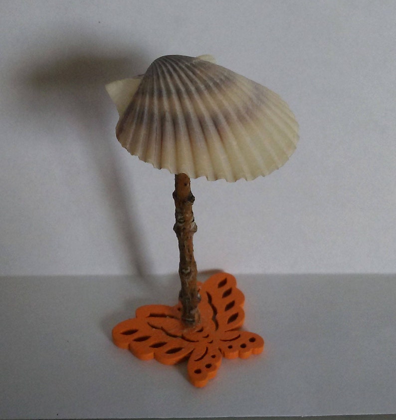 Miniature Fairy Seashell Lamp With a Wood Butterfly Base - Etsy