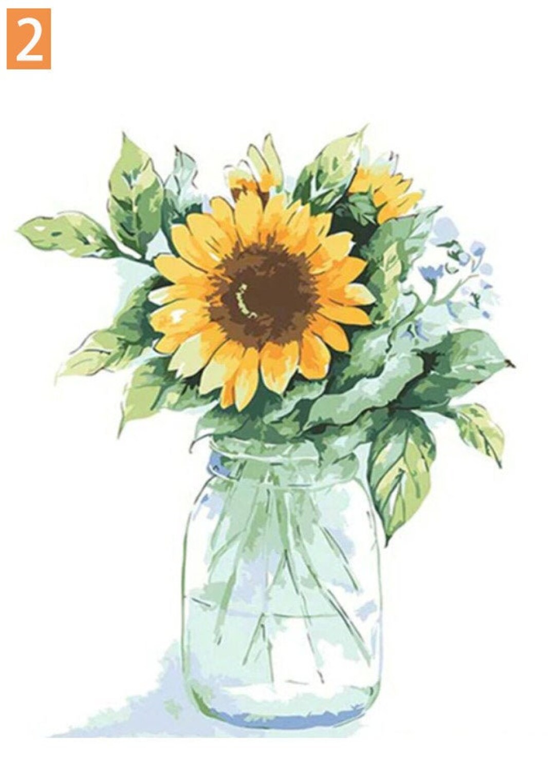 Paint by Number DIY Kit beautiful Flowers in A Glass Vase DIY Kit Adult ...